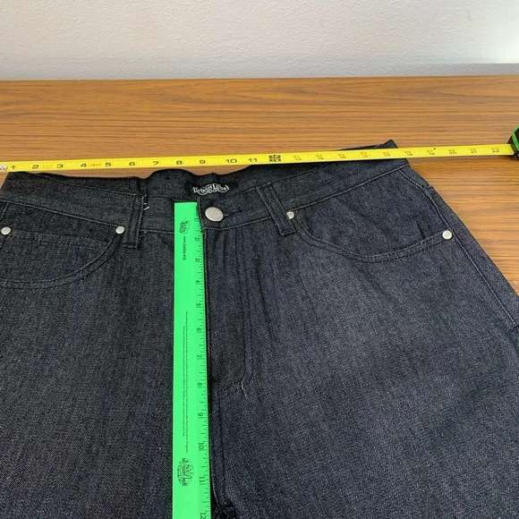 Urban Label Mens Jeans  36/33 measures‎ 36x32 Black Straight Leg Embroidery - Picture 7 of 8